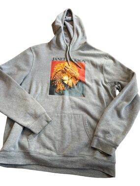 JACKSON Gray Hoodie with Orange Graphic - Men's Pullover